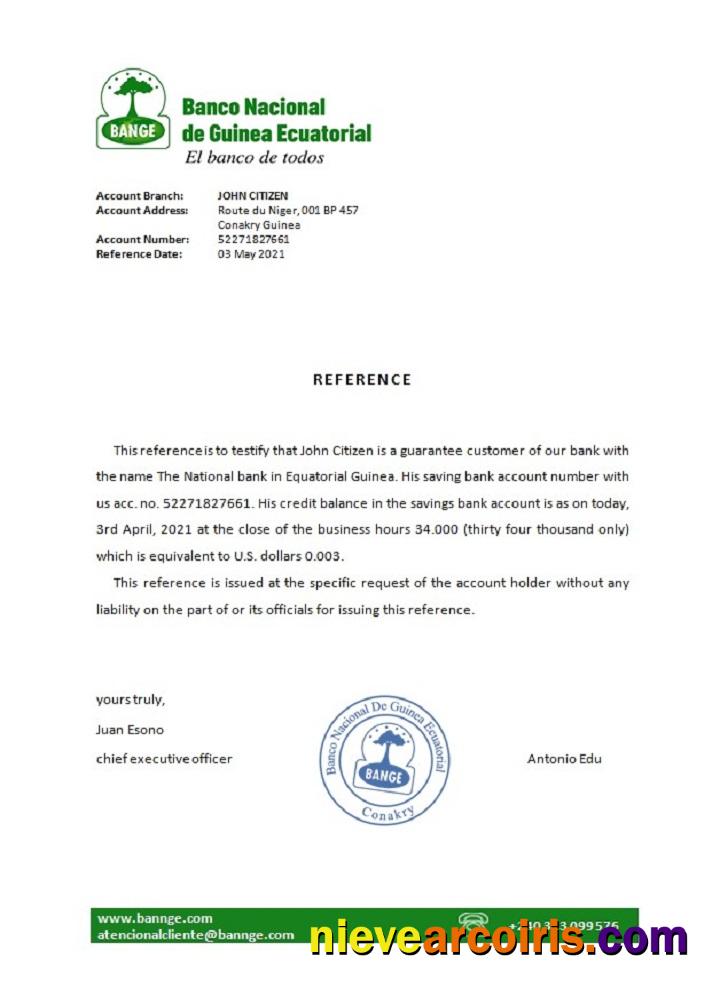 Equatorial Guinea The National Bank reference